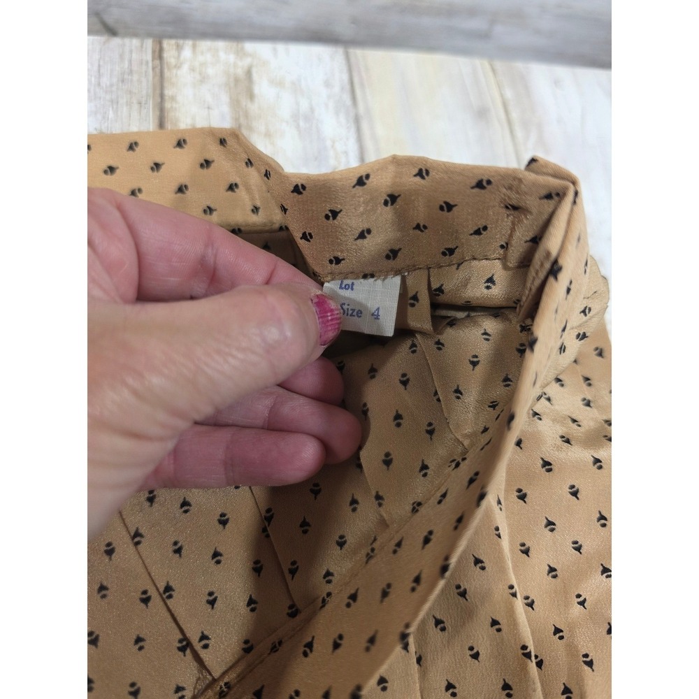 David Hayes Saks Fifth Avenue Vintage 3-Piece Skirt Suit Set Tan Black Size 4 - Picture 7 of 16